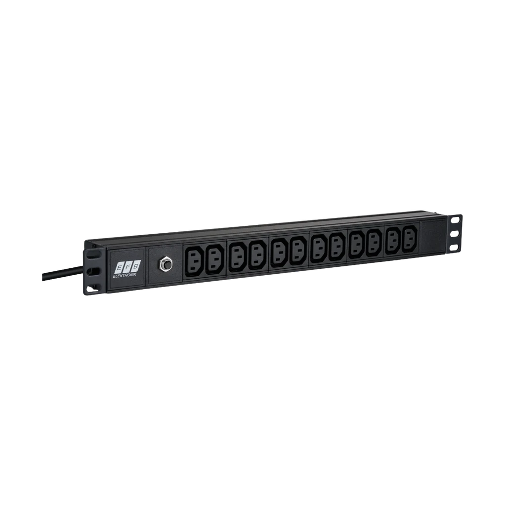 Bandeau de prises Ekivalan alu 19" 1U 9 prises IEC C13 + cordon IEC
