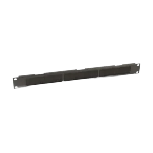 Passe-cables Ekivalan 1U a brosse 3 compartiments - noir (19")