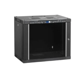 Coffret mural Ekivalan 15U profondeur 600 mm - porte verre, noir