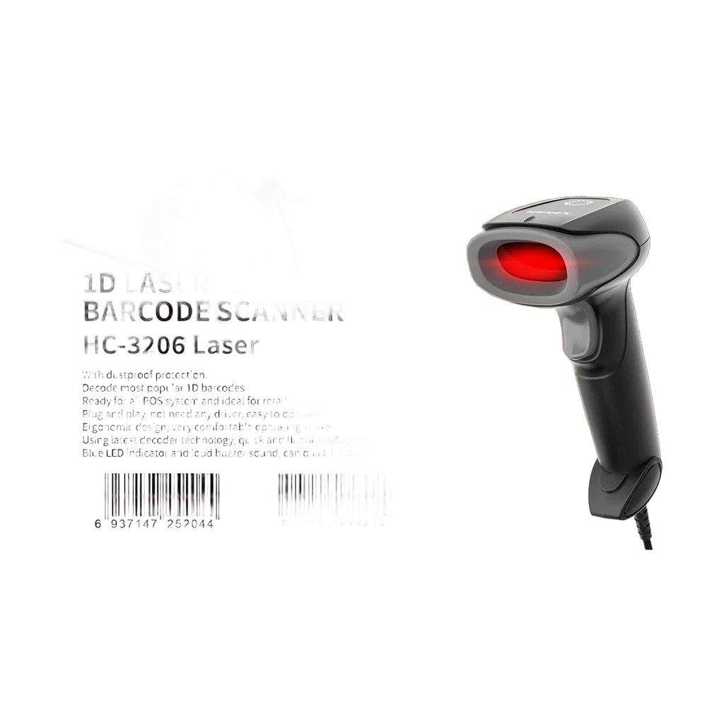 Lecteur code-barres HENEX HC-3206 CCD — 1D filaire USB