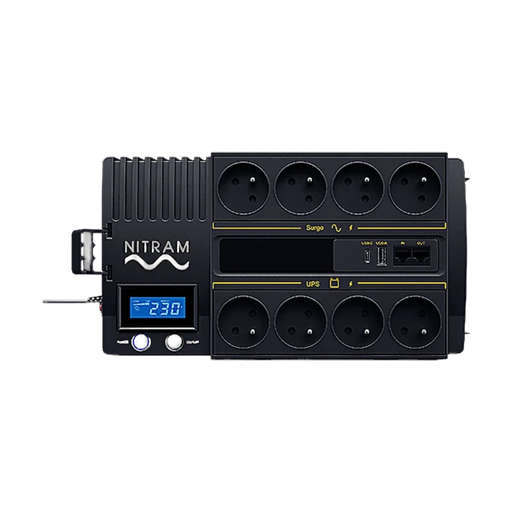 9zrk5n.webp Onduleur NITRAM PowerBoxx PB700LCD - 700 VA / 420 W Line-Interactive Tour — YouShop DZ