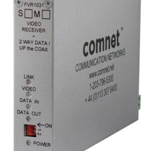 Récepteur Vidéo/Données Fibre Optique Monomode Comnet FVR1031S1 | Vidéo 10 bits + data RS232/422/485