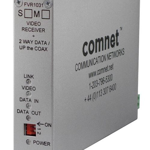 FVR1031-1.jpg Récepteur Vidéo/Données Fibre Optique Monomode Comnet FVR1031S1 | Vidéo 10 bits + data RS232/422/485