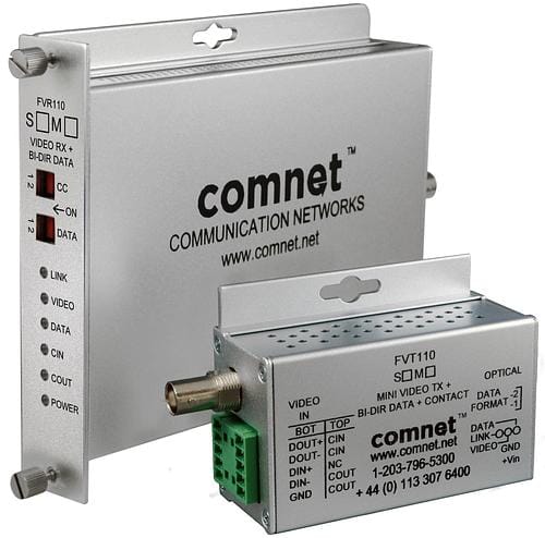 Récepteur vidéo sur fibre optique Comnet FVR110M1 - 10 bits, Up-the-Coax, Multimode