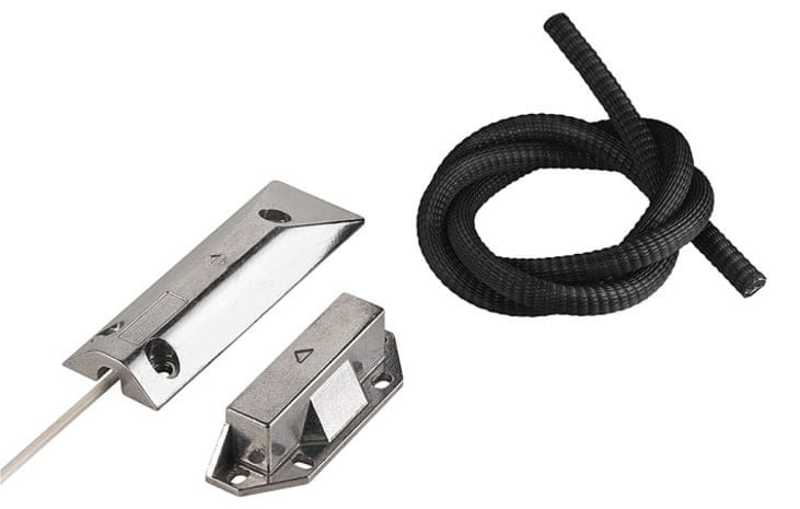 Contact magnétique Elkron MMB01 pour rideau métallique | sabot aluminium anti-effraction