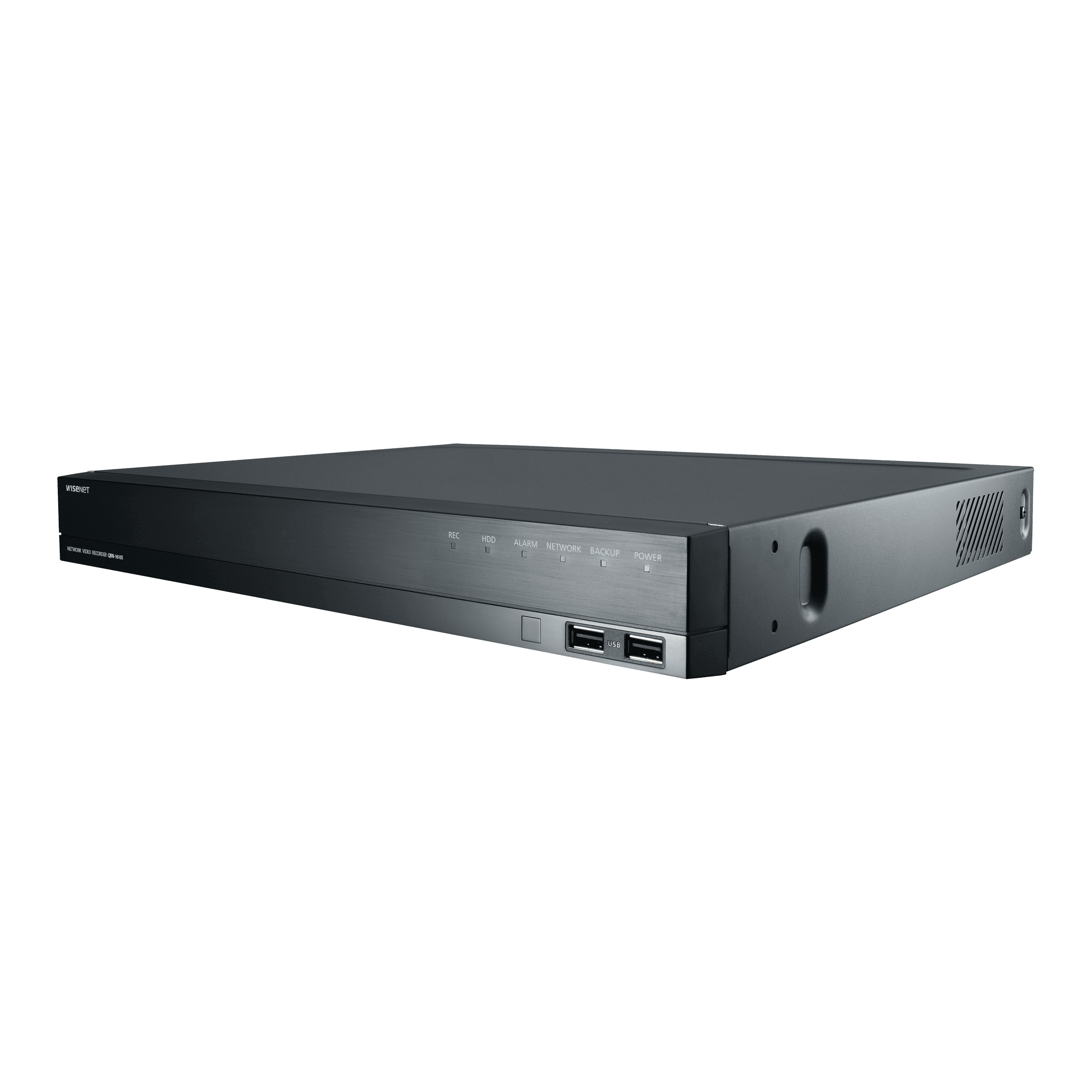 Enregistreur NVR IP Wisenet QRN-1610SP | 16 canaux PoE, jusqu'à 8 MP, 2 HDD