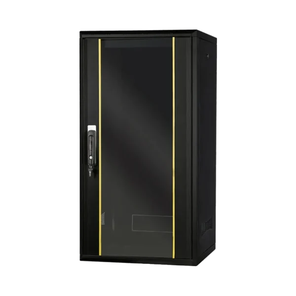 Armoire Rack 19 » Générique 22U 600x600mm avec Étagère et Ventilation Armoire Rack 19 » Générique 22U 600x600mm avec Étagère et Ventilation — vue de face — YouShop DZ