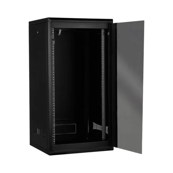 Armoire Rack 19 » Générique 22U 600x600mm avec Étagère et Ventilation Armoire Rack 19 » Générique 22U 600x600mm avec Étagère et Ventilation — vue complémentaire — YouShop DZ