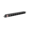 Bandeau d’alimentation électrique 8 prises avec interrupteur 19 pouces (Réf. 49BML8IPPM) Bandeau d’alimentation électrique 8 prises avec interrupteur 19 pouces (Réf. 49BML8IPPM) — vue de face — YouShop DZ