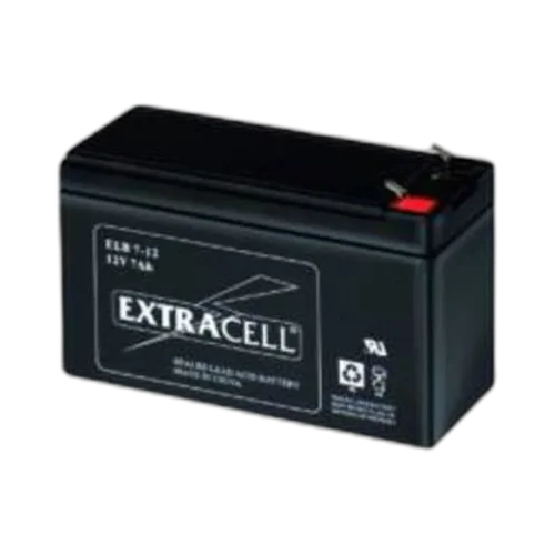 Batterie plomb-acide 12V 7 Ah Elkron — pour centrale d’alarme Batterie plomb-acide 12V 7 Ah Elkron — pour centrale d’alarme — vue de face — YouShop DZ