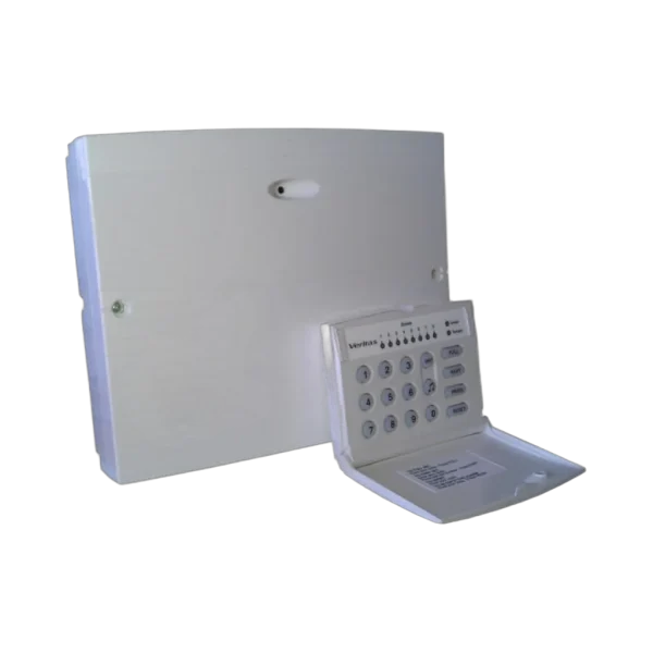 Centrale d’alarme Elkron Veritas R8 – 8 zones avec clavier, boîtier ABS Centrale d’alarme Elkron Veritas R8 – 8 zones avec clavier, boîtier ABS — vue de face — YouShop DZ