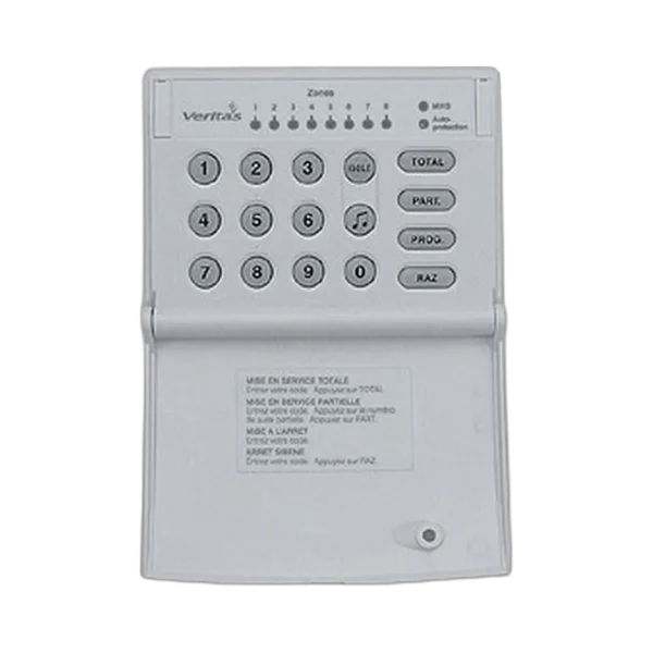 Centrale d’alarme Elkron Veritas R8 – 8 zones avec clavier, boîtier ABS Centrale d’alarme Elkron Veritas R8 – 8 zones avec clavier, boîtier ABS — vue complémentaire — YouShop DZ