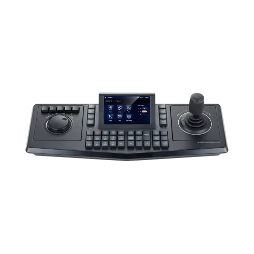 Clavier de Contrôle Wisenet SPC-7000 – Joystick PTZ et Écran Tactile 5 » pour DVR/NVR/IP Clavier de Contrôle Wisenet SPC-7000 – Joystick PTZ et Écran Tactile 5 » pour DVR/NVR/IP — vue de face — YouShop DZ