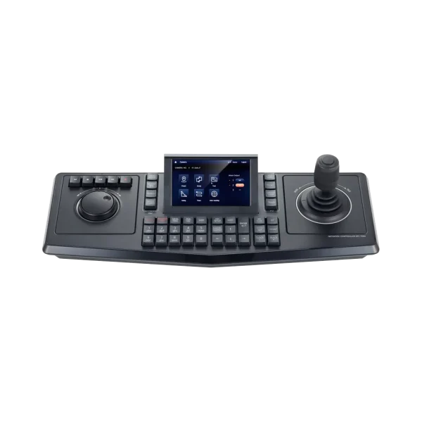 Clavier de Contrôle Wisenet SPC-7000 – Joystick PTZ et Écran Tactile 5 » pour DVR/NVR/IP Clavier de Contrôle Wisenet SPC-7000 – Joystick PTZ et Écran Tactile 5 » pour DVR/NVR/IP — vue de face — YouShop DZ