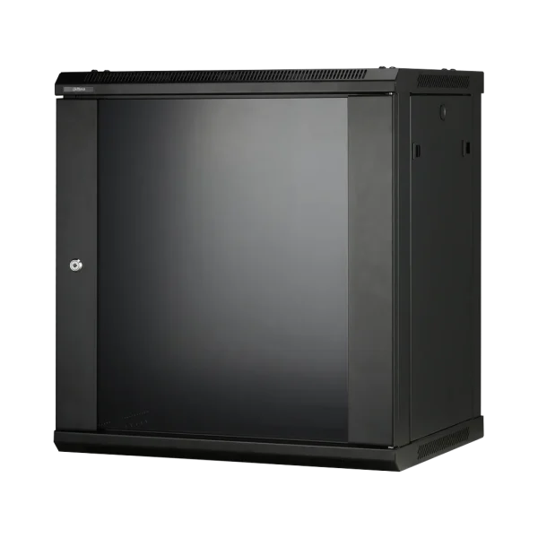 Coffret mural 19 pouces 12U avec étagère (Réf. PFC200D-12U4D) Coffret mural 19 pouces 12U avec étagère (Réf. PFC200D-12U4D) — vue de face — YouShop DZ