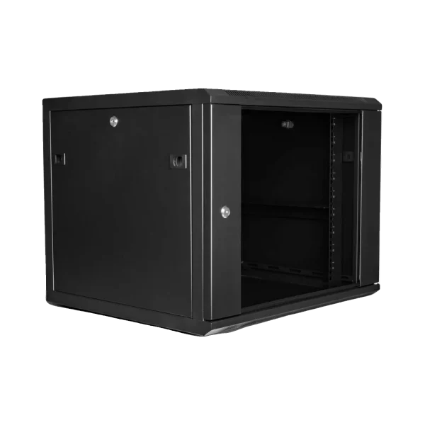 Coffret mural 19 pouces 9U 600×450 avec étagère (Réf. ZK-R9U-6409S) — vue complémentaire — YouShop DZ