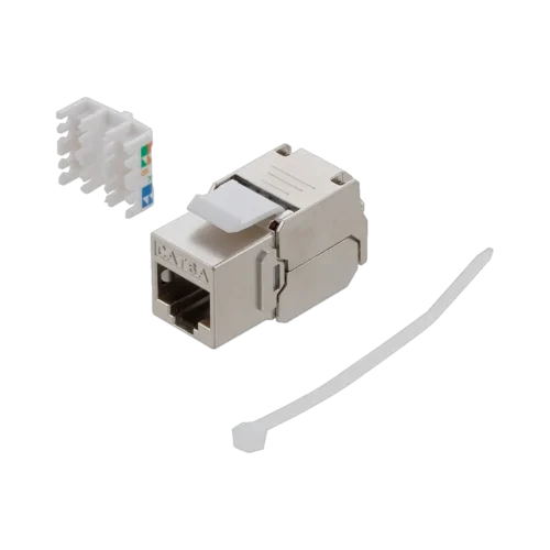 Connecteur RJ45 Cat6A blindé sans outil, sachet de 8 (Réf. LK6FSTL8) Connecteur RJ45 Cat6A blindé sans outil, sachet de 8 (Réf. LK6FSTL8) — vue de face — YouShop DZ