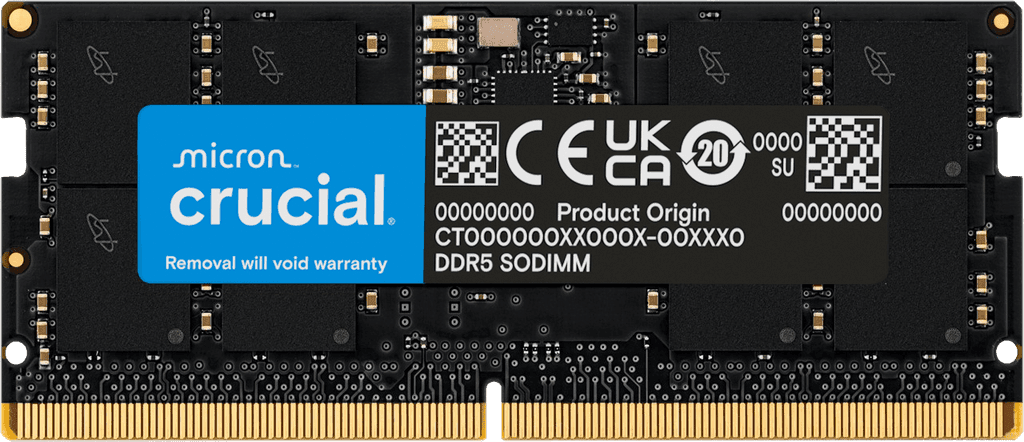 Barrette memoire Crucial DDR5 SO-DIMM pour laptop - illustration