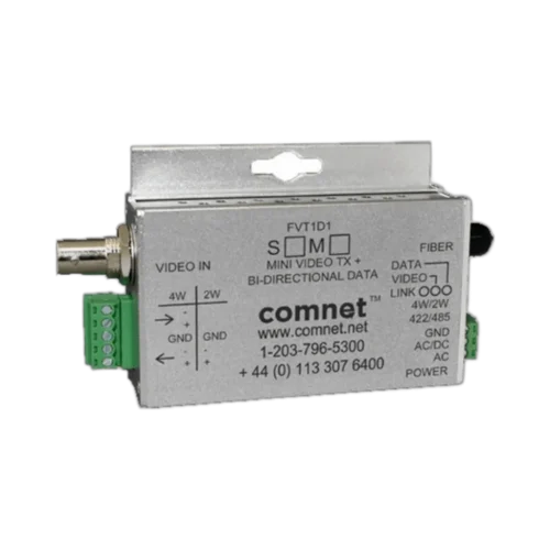 Émetteur vidéo + données sur fibre optique Comnet FVT1D1S1/M – Mini, Monomode 54 km Émetteur vidéo + données sur fibre optique Comnet FVT1D1S1/M – Mini, Monomode 54 km — vue de face — YouShop DZ