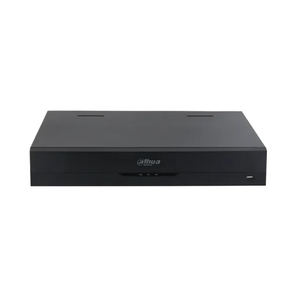 Enregistreur NVR Dahua DH-NVR5424-24P-EI 24 canaux PoE WizSense 4 baies HDD Enregistreur NVR Dahua DH-NVR5424-24P-EI 24 canaux PoE WizSense 4 baies HDD — vue de face — YouShop DZ