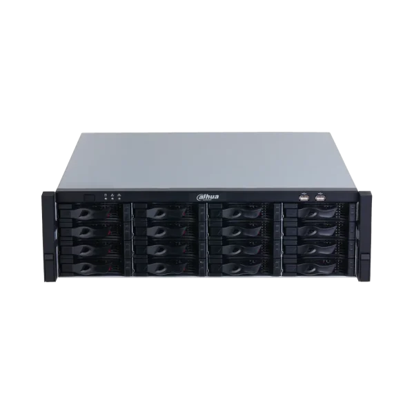 Enregistreur NVR Dahua NVR616H-128-XI – 128 canaux 3U 16 baies SATA RAID Enregistreur NVR Dahua NVR616H-128-XI – 128 canaux 3U 16 baies SATA RAID — vue de face — YouShop DZ