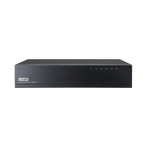 Enregistreur NVR IP Wisenet XRN-1610S – 16 canaux PoE+, 12 MP, 4 HDD (24 To) Enregistreur NVR IP Wisenet XRN-1610S – 16 canaux PoE+, 12 MP, 4 HDD (24 To) — vue de face — YouShop DZ