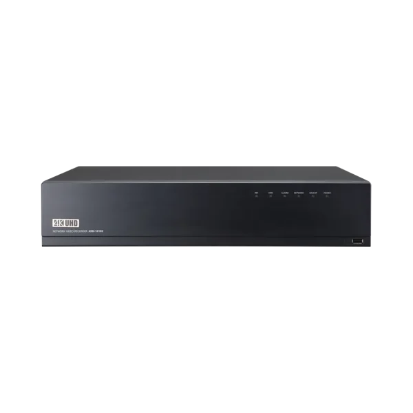 Enregistreur NVR IP Wisenet XRN-1610S – 16 canaux PoE+, 12 MP, 4 HDD (24 To) Enregistreur NVR IP Wisenet XRN-1610S – 16 canaux PoE+, 12 MP, 4 HDD (24 To) — vue de face — YouShop DZ