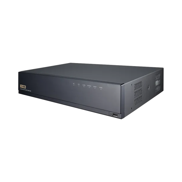 Enregistreur NVR IP Wisenet XRN-1610S – 16 canaux PoE+, 12 MP, 4 HDD (24 To) Enregistreur NVR IP Wisenet XRN-1610S – 16 canaux PoE+, 12 MP, 4 HDD (24 To) — vue complémentaire — YouShop DZ