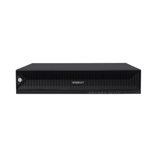 Enregistreur NVR IP Wisenet XRN-6410RB2 – 64 canaux, 32 MP, 8 HDD (80 To) Enregistreur NVR IP Wisenet XRN-6410RB2 – 64 canaux, 32 MP, 8 HDD (80 To) — vue de face — YouShop DZ