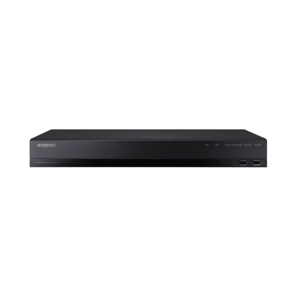 Enregistreur Vidéo Numérique Pentabrid Wisenet HRX-1634 16 Canaux 8MP 2 HDD Enregistreur Vidéo Numérique Pentabrid Wisenet HRX-1634 16 Canaux 8MP 2 HDD — vue de face — YouShop DZ