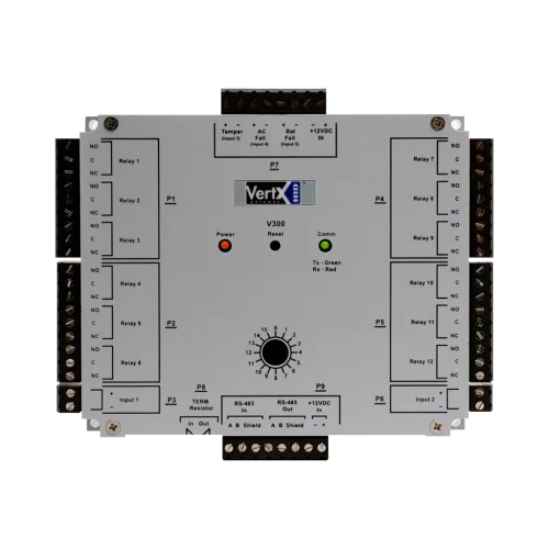 Interface de contrôle de sortie HID VertX V300 – jusqu’à 12 zones/relais Interface de contrôle de sortie HID VertX V300 – jusqu’à 12 zones/relais — vue de face — YouShop DZ