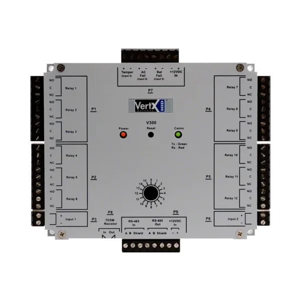 Interface de contrôle de sortie HID VertX V300 – jusqu’à 12 zones/relais Interface de contrôle de sortie HID VertX V300 – jusqu’à 12 zones/relais — vue de face — YouShop DZ