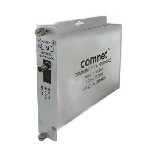 Récepteur vidéo + données sur fibre optique Comnet FVR1D1S1 – Monomode 54 km Récepteur vidéo + données sur fibre optique Comnet FVR1D1S1 – Monomode 54 km — vue de face — YouShop DZ
