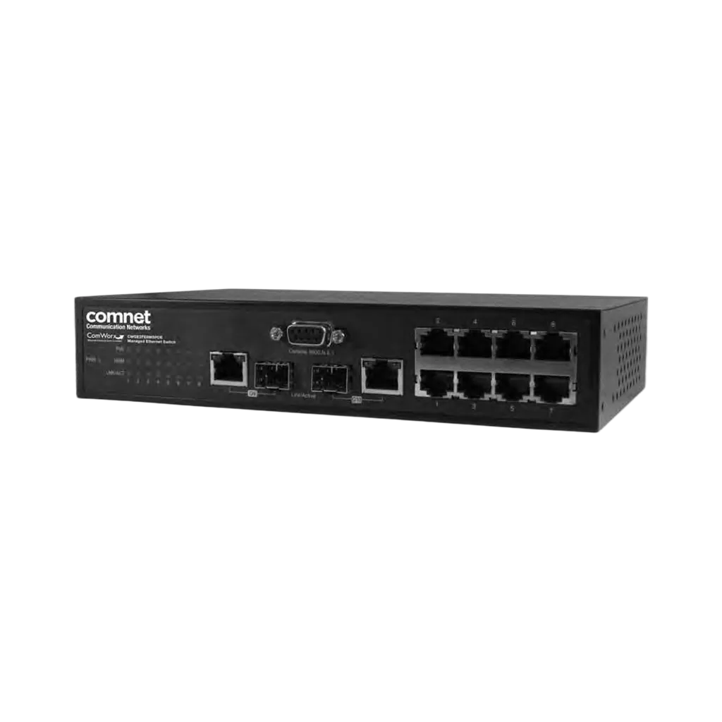 Switch administrable PoE+ Comnet CWGE2FE8MSPOE+ 8 ports, budget 240 W