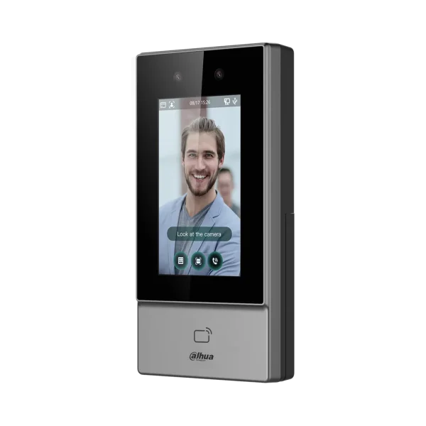 Terminal de reconnaissance faciale Dahua ASI6213S — Écran tactile 4,3″, PoE/Wi-Fi Terminal de reconnaissance faciale Dahua ASI6213S — Écran tactile 4,3″, PoE/Wi-Fi — vue de face — YouShop DZ