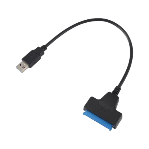 Câble adaptateur USB 3.0 vers SATA pour HDD/SSD 2,5" Câble adaptateur USB 3.0 vers SATA pour HDD/SSD 2,5" — vue de face — YouShop DZ