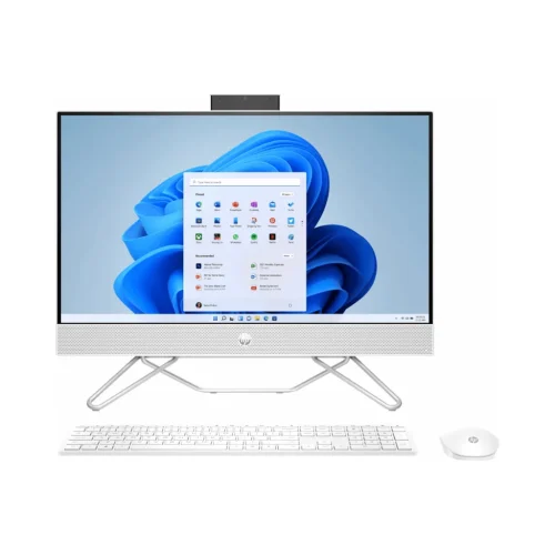 HP All-in-One 24-cb1288nh 23,8" i3-1215U 8 Go 512 Go blanc (B73TXEA) — vue de face — YouShop DZ
