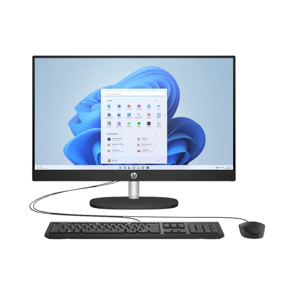 HP All-in-One 24-cr0343nh 23,8" tactile i5-1334U 8 Go 512 Go noir (BY1X6EA) HP All-in-One 24-cr0343nh 23,8" tactile i5-1334U 8 Go 512 Go noir (BY1X6EA) — vue de face — YouShop DZ