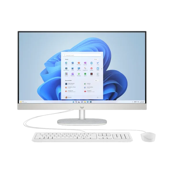 HP All-in-One 27-cr0156nh 27" i7-1355U 8 Go 512 Go blanc (A9VA3EA) HP All-in-One 27-cr0156nh 27" i7-1355U 8 Go 512 Go blanc (A9VA3EA) — vue de face — YouShop DZ