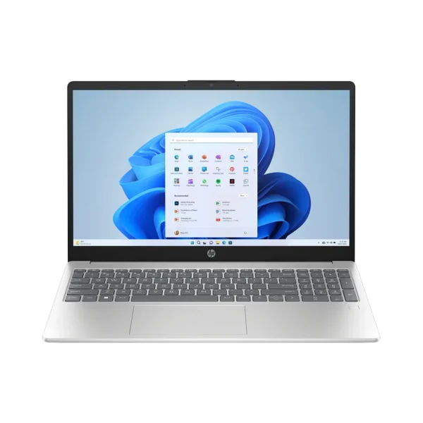 Laptop HP 15-fd0133wm i3-N305 8 Go 256 Go SSD 15,6" (B4KT4UA) Laptop HP 15-fd0133wm i3-N305 8 Go 256 Go SSD 15,6" (B4KT4UA) — vue de face — YouShop DZ