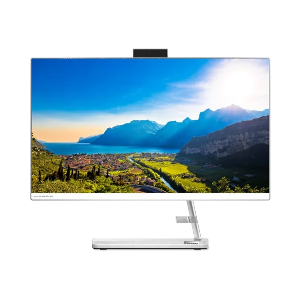 Lenovo IdeaCentre AIO 3 24ITL6 23,8" tactile i7-1165G7 8 Go 1 To HDD MX450 blanc (F0G00096AX) — vue de face — YouShop DZ