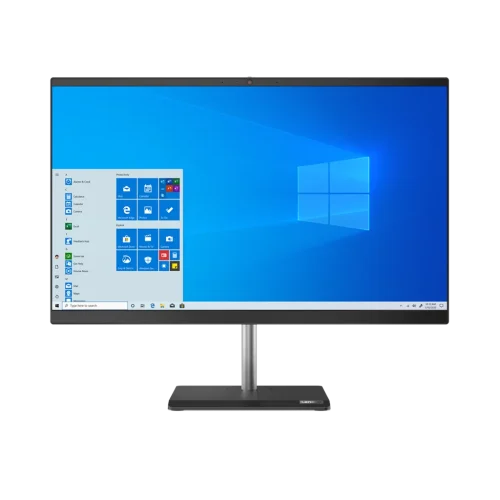 Lenovo V50a-24IMB AIO 23,8" i5-10400T 4 Go 1 To HDD DVD-RW noir (11FJ000KUM) Lenovo V50a-24IMB AIO 23,8" i5-10400T 4 Go 1 To HDD DVD-RW noir (11FJ000KUM) — vue de face — YouShop DZ