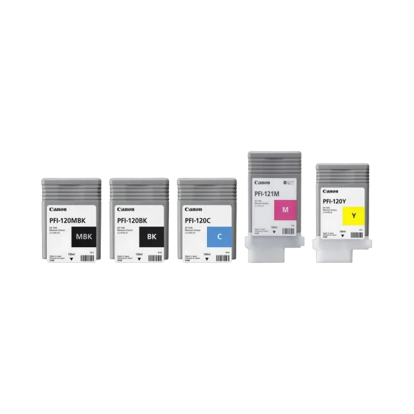 Pack 5 cartouches Canon Original PFI-120 / PFI-121 pour imagePROGRAF TM — vue de face — YouShop DZ