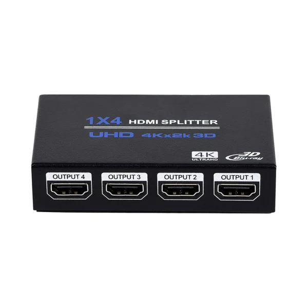 Splitter HDMI 1 entrée / 4 sorties Splitter HDMI 1 entrée / 4 sorties — vue de face — YouShop DZ