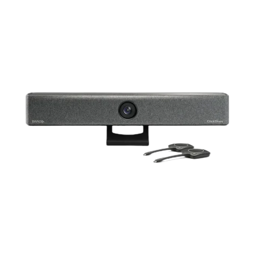 Barco ClickShare Bar Pro — Barre de visioconférence 4K sans fil tout-en-un, 2 boutons Barco ClickShare Bar Pro — Barre de visioconférence 4K sans fil tout-en-un, 2 boutons — vue de face — YouShop DZ
