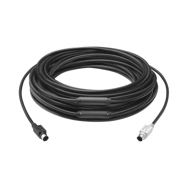 Câble d'extension Logitech GROUP 15 m Mini-DIN plénum (939-001490) Câble d'extension Logitech GROUP 15 m Mini-DIN plénum (939-001490) — vue de face — YouShop DZ