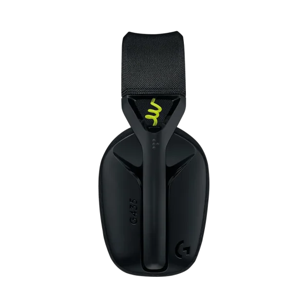 Casque gaming sans fil Logitech G435 Lightspeed + Bluetooth noir et jaune fluo (981-001050) Casque gaming sans fil Logitech G435 Lightspeed + Bluetooth noir et jaune fluo (981-001050) — vue complémentaire — YouShop DZ