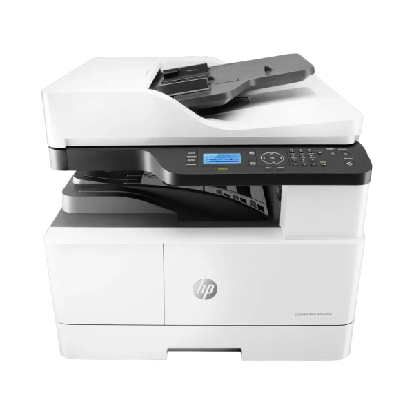 Imprimante multifonction laser monochrome A3 HP LaserJet MFP M443nda (8AF72A) Imprimante multifonction laser monochrome A3 HP LaserJet MFP M443nda (8AF72A) — vue de face — YouShop DZ