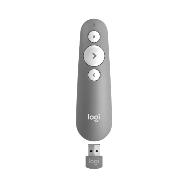 Logitech R500s Télécommande de présentation laser Bluetooth / USB gris moyen (910-006520) Logitech R500s Télécommande de présentation laser Bluetooth / USB gris moyen (910-006520) — vue complémentaire — YouShop DZ