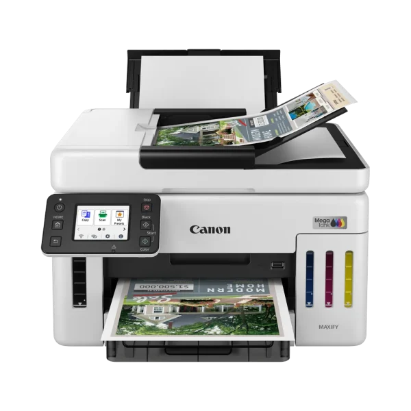 Multifonction Canon MAXIFY GX6140 jet d'encre couleur MegaTank A4 Wi-Fi Ethernet ADF Multifonction Canon MAXIFY GX6140 jet d'encre couleur MegaTank A4 Wi-Fi Ethernet ADF — vue complémentaire — YouShop DZ